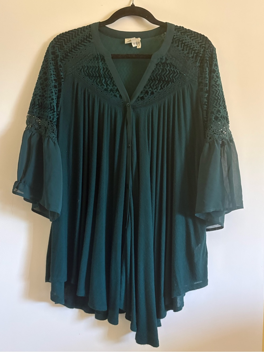 Anthropologie Meadow Rue Surya Velvet Burnout Top